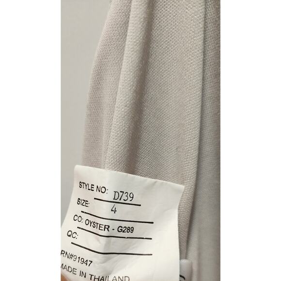 Alfred Sung Bridesmaid Dress Biege Sleeveless Long Formal Size 4 - Picture 5 of 11